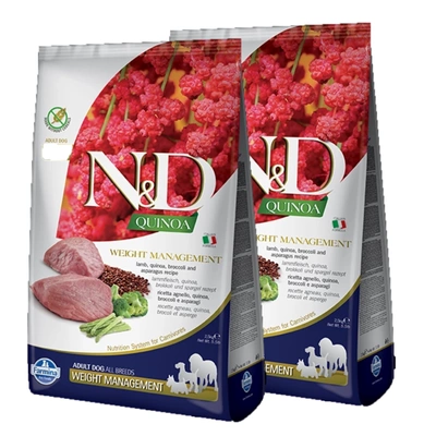 Farmina N&D Quinoa Canine Weight Management Lamb 2x7kg  -3% Rabatt auf das Set